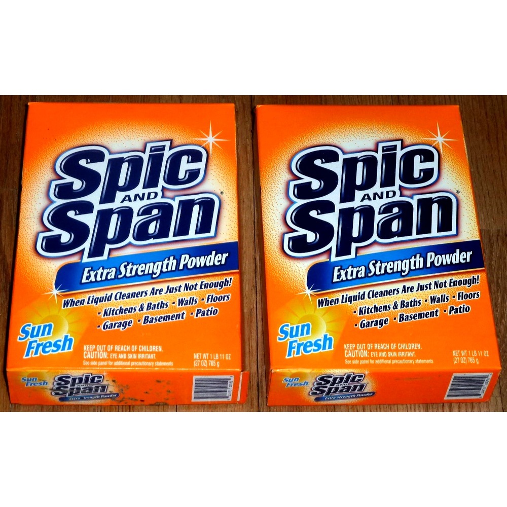 2 Spic and Span Extra Strength Powder Sun Fresh 27 Oz Unopened
